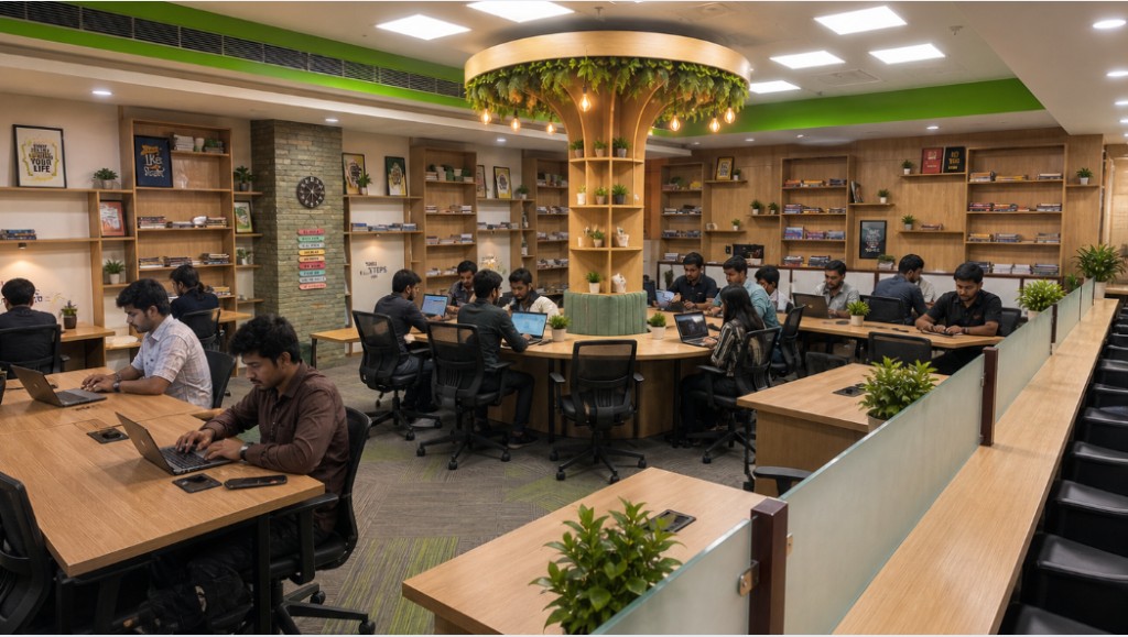 Open coworking floor